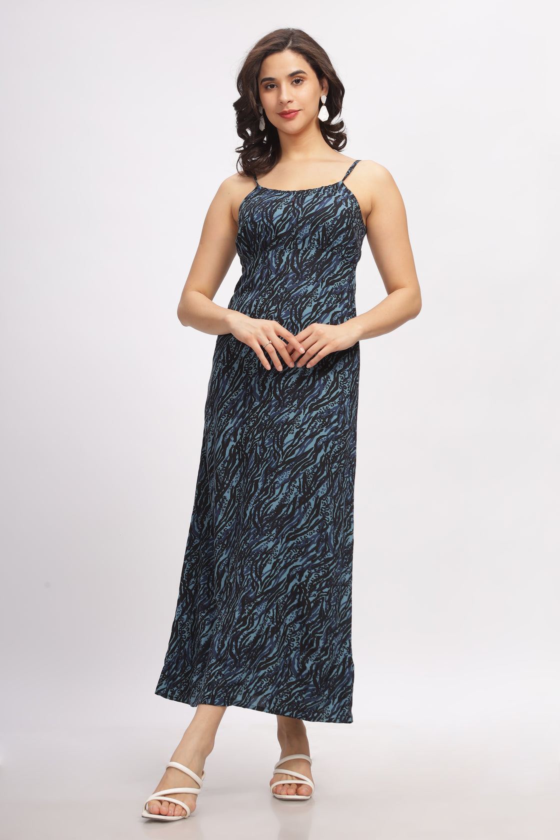 peyton dark blue and black maxi dress