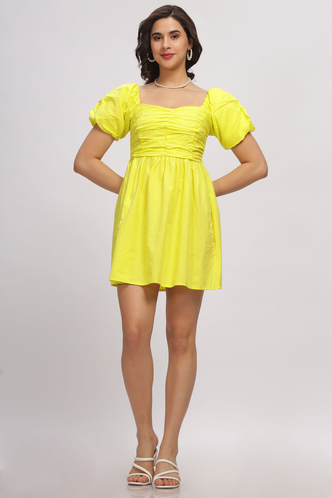 Carson Neon Yellow Mini Dress