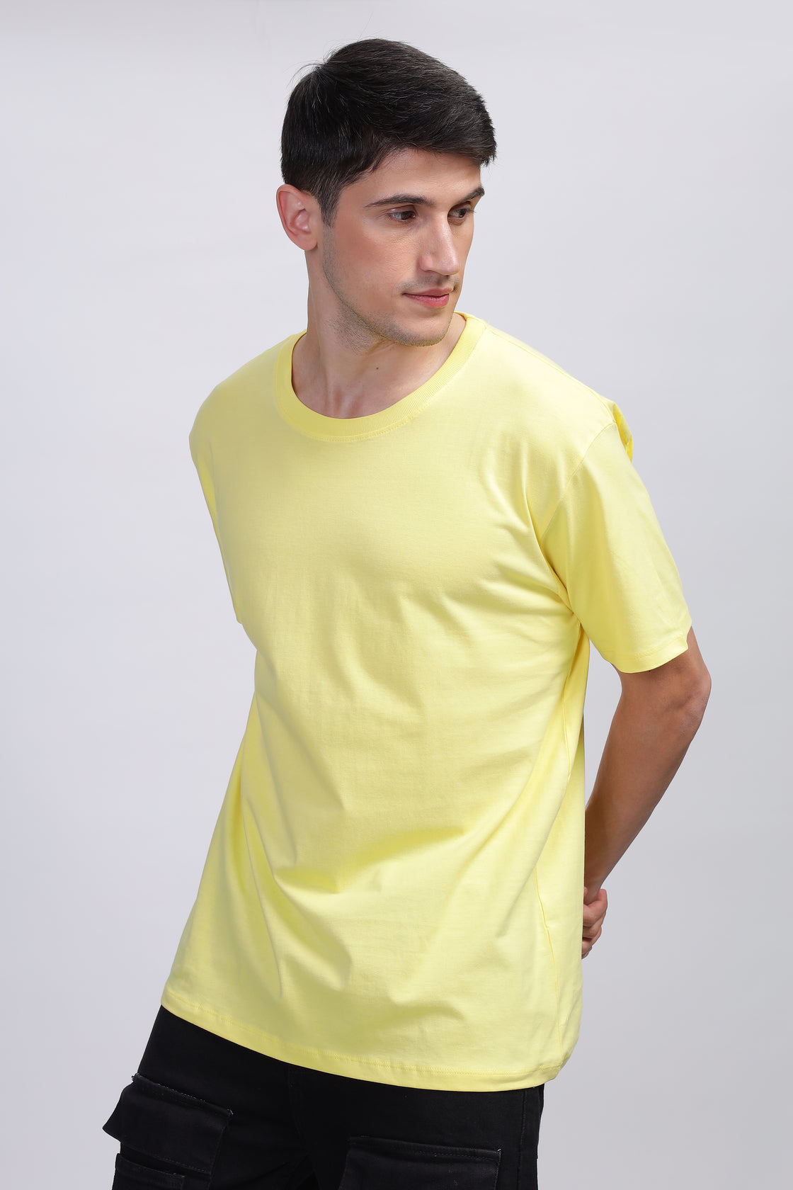 Pale Yellow Plain T-Shirt