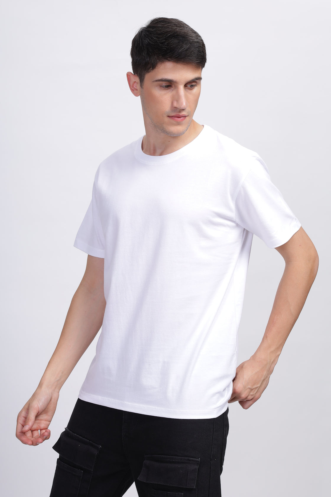 Cotton Plain White T-Shirt