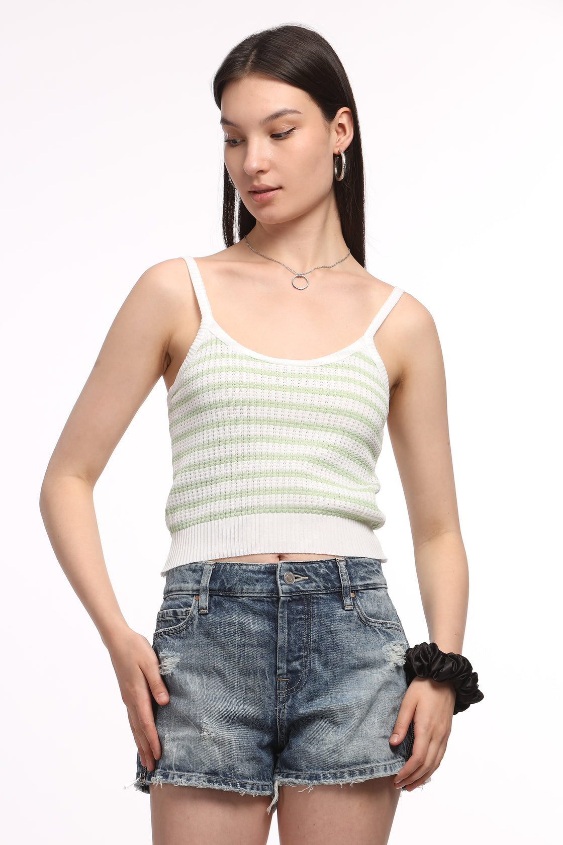 Audrey Multi Color Knit-Crochet Top