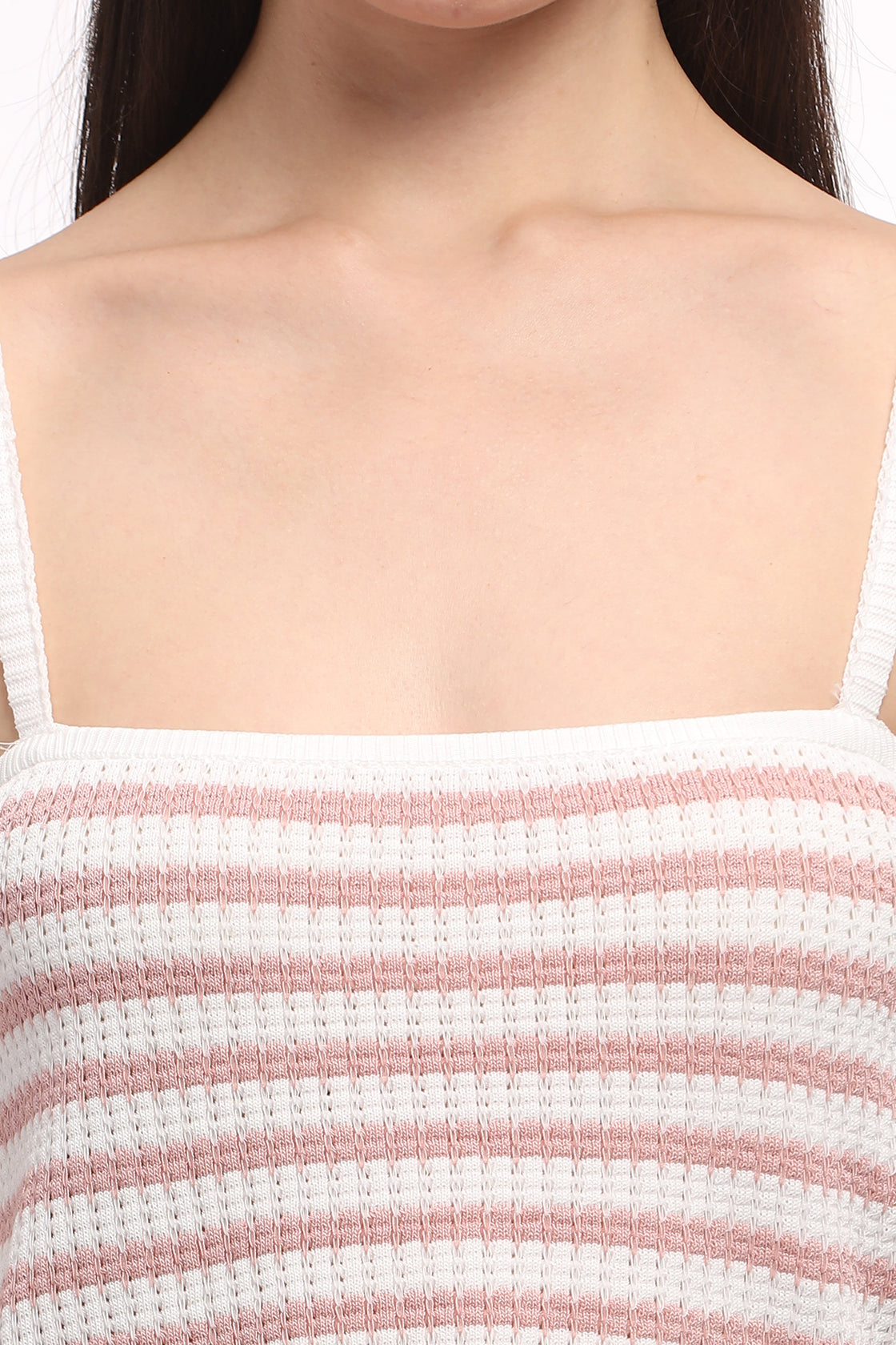 Audrey Pink Knit-Crochet Top