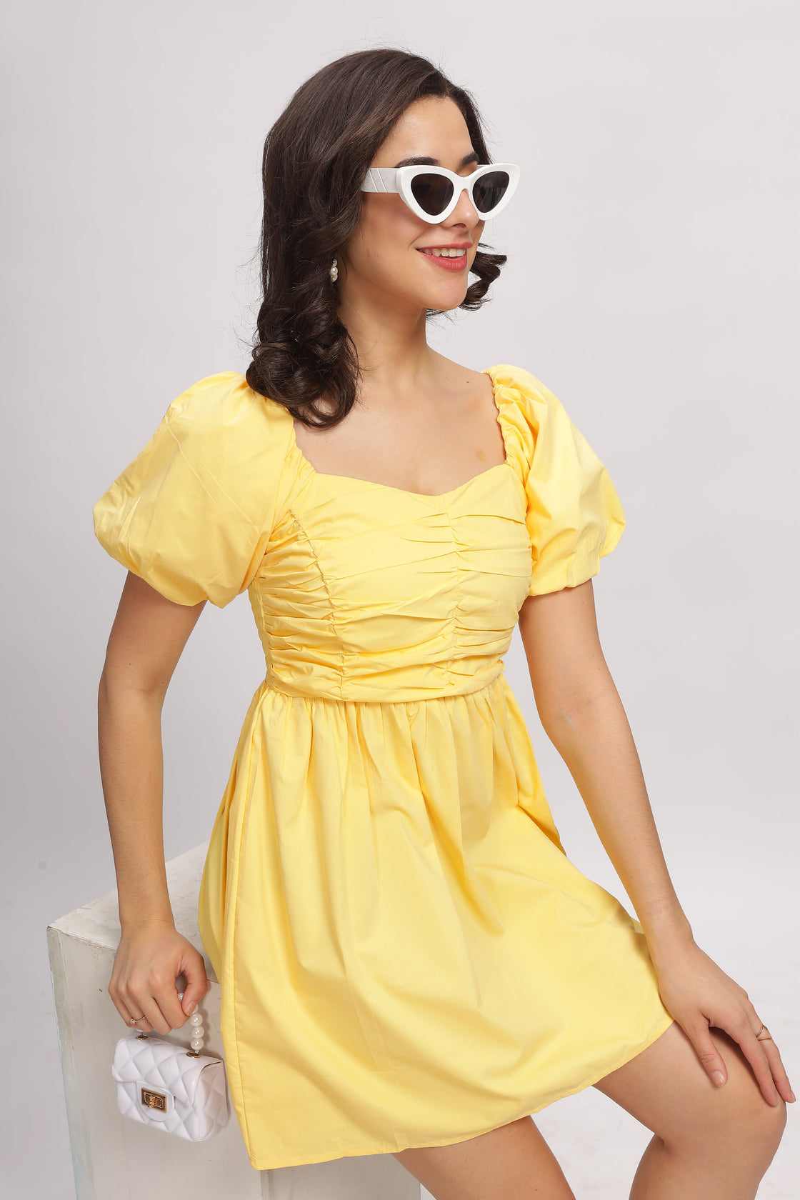 Carson Yellow Mini Dress